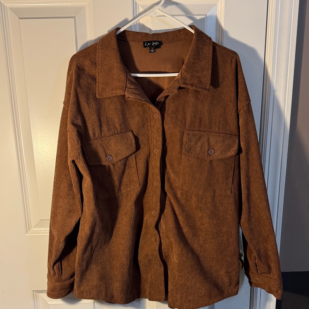 J for Justify Brown Button Down Shirt